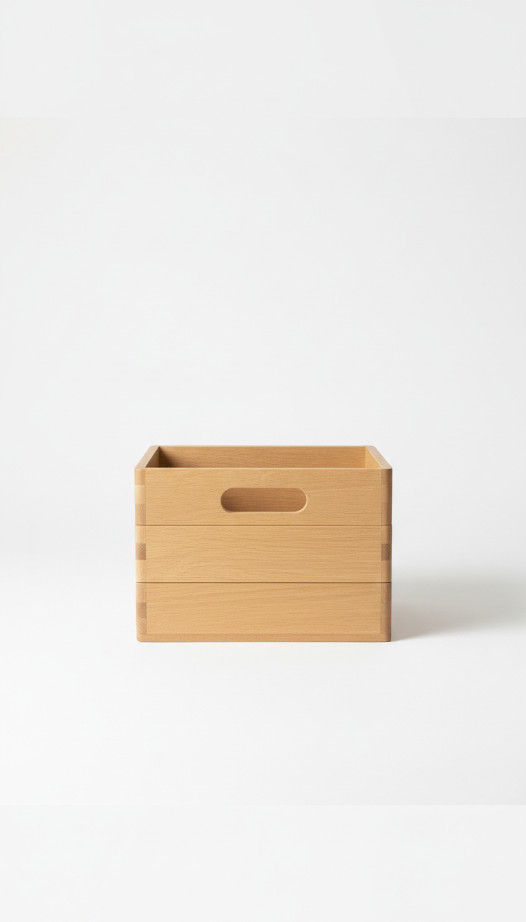 French Oak Stackable Storage Bin
